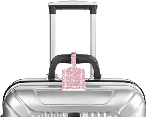 Vista 5 de Travelambo Etiqueta de equipaje de piel sintética para maleta, para mujeres y niños, divertida y bonita