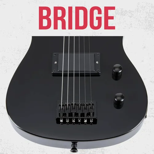 Vista 5 de LyxPro Guitarra eléctrica de 30 pulgadas y kit de iniciación para niños con guitarra para principiantes de tamaño 3/4, amplificador, seis cuerdas