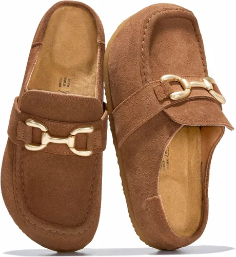 Vista 15 de Project Cloud Zuecos tipo mocasín de cuero 100% genuino para mujer Negro - Carline