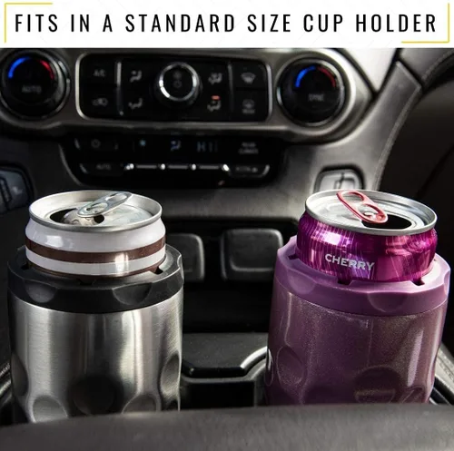 Vista 5 de Hooch Hog - Porta-latas aislante de acero inoxidable para latas delgadas de 12 oz. Para latas delgadas: 3 porta-latas aislantes para Michelob Ultra