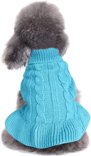 Vista 29 de CHBORCHICEN Suéteres de punto para perros pequeños, sudadera cálida para mascotas gatos, ropa de invierno, suéter de gatito y cachorro