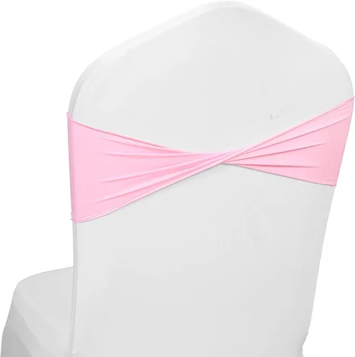 Vista 12 de MDS Paquete de 100 bandas de elastano para silla, bandas lisas sin hebilla, reutilizables, elásticas, para decoración de bodas, recepciones, Azul