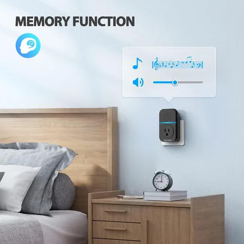 Vista 6 de TECKNET Timbre inalámbrico, timbre de puerta enchufable, timbres de puerta impermeables IP66, timbre de puerta inalámbrico sin cable de 1300 pies