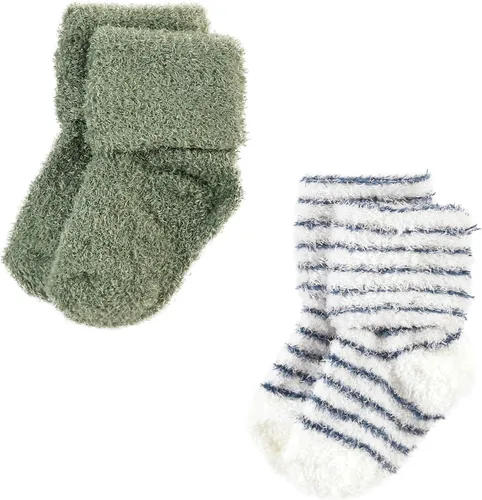 Vista 4 de Hudson Baby - Calcetines de algodón para recién nacidos y Terry para bebé niña