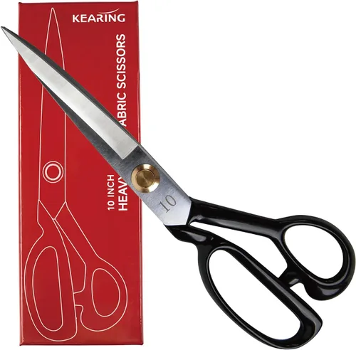 Vista 9 de KEARING Tijeras de 22,8 cm de sastre resistentes para tela, profesionales, aptas para cortar con precisión cuero, denim y telas de múltiples capas