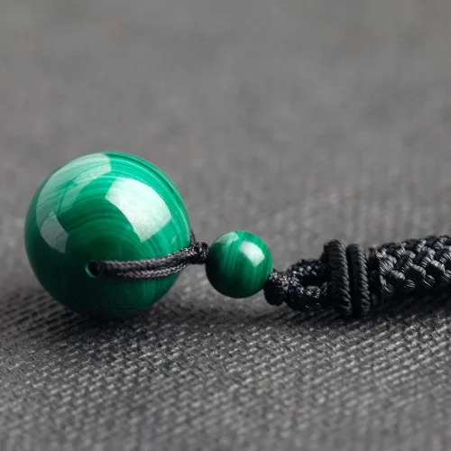 Vista 16 de iSTONE Collar unisex con dije de cuentas redondas auténticas, cadena de cuerda negra de 24 pulgadas para hombres y mujeres