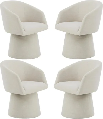 Vista 13 de KISLOT Sillas de Comedor Giratorias Sillón de Acento Moderno Silla Lateral de Escritorio para Comedor Tocador Dormitorio Sala de Estar Sala de Verde