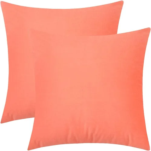 Vista 22 de Juego de 2 fundas de almohada de terciopelo para sofá y cama, 18 x 18 pulgadas, color aguamarina