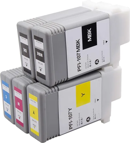 Vista 8 de YOUEXPERT Cartucho de tinta de pigmento PFI-107 MBK para Canon PFI107 PFI-107 PFI107MBK PFI-107 6705B001 para ImagePROGRAF iPF670 IPF 670 MFP L 24