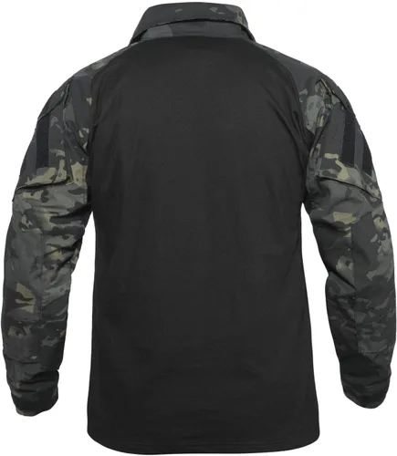 Vista 3 de YEVHEV G3 Camisa de camuflaje con coderas para hombres, uniforme táctico de caza, equipo de paintball