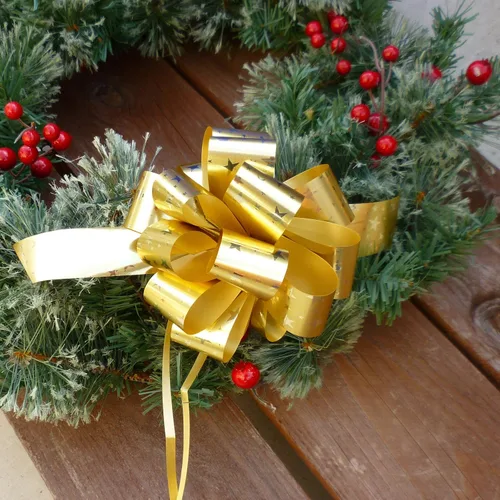 Vista 4 de GiftWrap Etc. Lazos de regalo - 5 pulgadas de ancho, juego de 9, otoño Estampados navideños 1