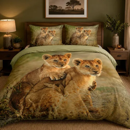 Vista 15 de Juego de funda de edredón con diseño de tigre blanco, tamaño individual, funda de edredón con estampado de animales salvajes, juego de ropa de cama