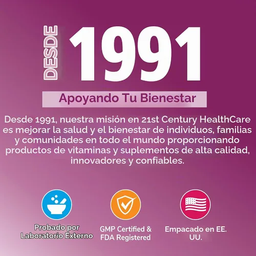 Vista 8 de 21st Century Sentry Senior Women 50 Plus Tablets, 100 unidades (27542)