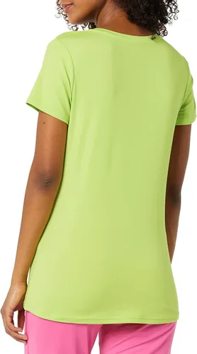 Vista 145 de Amazon Essentials Camiseta de manga corta con cuello redondo para mujer, de secado rápido, para entrenamiento, gimnasio, paquete múltiple