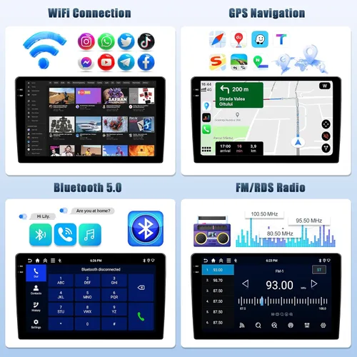 Vista 5 de 4G+64G Android Radio de coche estéreo para Hyundai Elantra 2011 2012 2013 con CarPlay inalámbrico Android Auto, pantalla táctil HD de 9 pulgadas