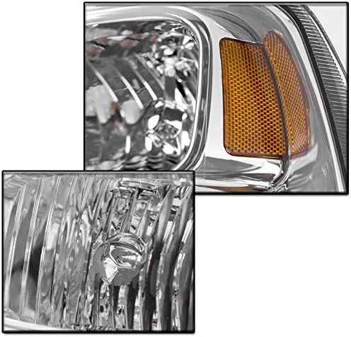 Vista 3 de Faros delanteros de repuesto de barra LED, cromados, compatibles con Ford F-250 F-350 F-450 F-550 Super Duty 2005-2007