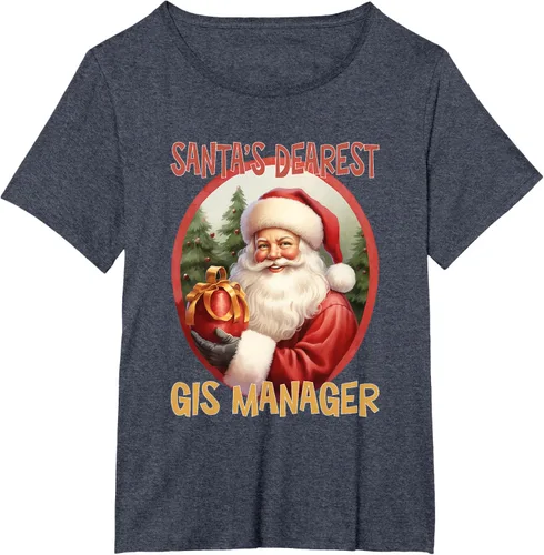Vista 28 de GIS Manager Christmas Holiday Love Xmas T-Shirt Negro