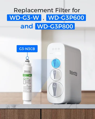 Vista 2 de Waterdrop Filtro G3-N3CB, repuesto para sistema G3-W y G3P600 y G3P800 RO
