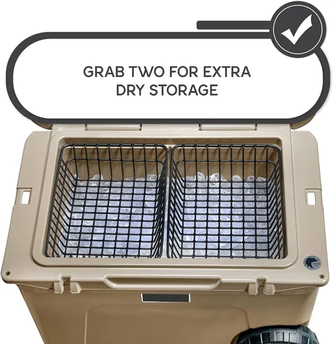 Vista 5 de Above Sea Level Cesta enfriadora para YETI Tundra Haul, YETI Roadie 48 y YETI Roadie 60 – Estante enfriador de alambre para enfriadores de ruedas