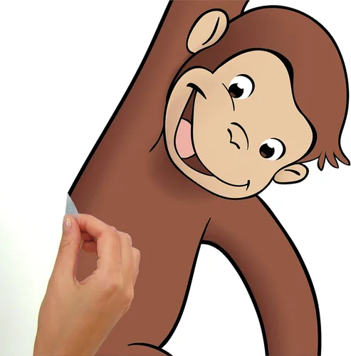 Vista 4 de RoomMates DreamWorks Curious George Calcomanía gigante para pared adhesiva de RoomMates, RMK1082GM