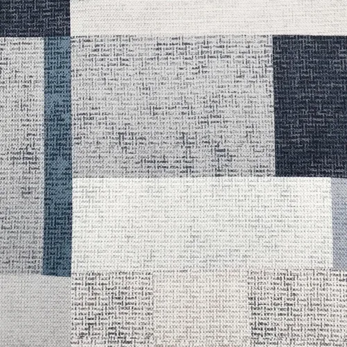 Vista 4 de No. 918 Blockade Bloques Geométricos Panel de Cortina Semitransparente con Ojales, 40" x 63", Azul Marino