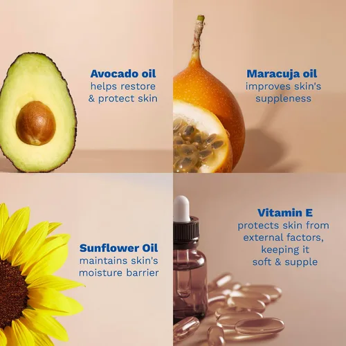 Vista 4 de Mustela Aceite de estrías de maternidad con aceite natural de aguacate, maracuja y girasol, verificado por EWG, vegano y sin fragancia, 3.55 onzas
