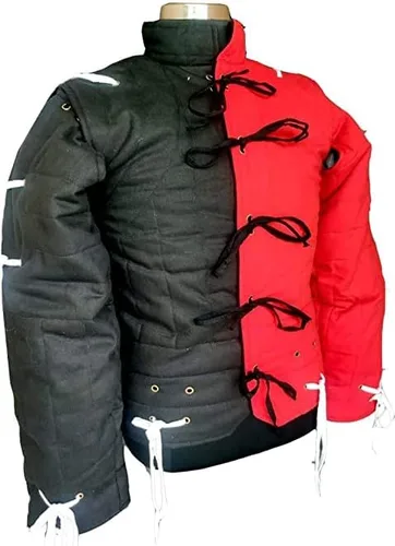 Vista 3 de Medieval Gambeson Thick Padded Coat Aketon Jacket Armor for Cosplay, Cotton Fabrics Dress SCA by ITS Medieval
