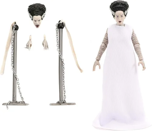 Vista 2 de Jada Toys Universal Monsters - Figura de acción de la novia de Frankenstein de 6 pulgadas, juguetes para niños y adultos, color negro