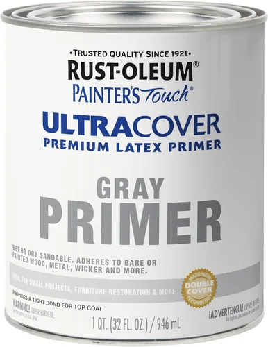 Vista 65 de Rust-Oleum 1976502 Painter's Touch - Pintura de látex, cuarto de galón, negro plano, 32 onzas líquidas, (paquete de 1)