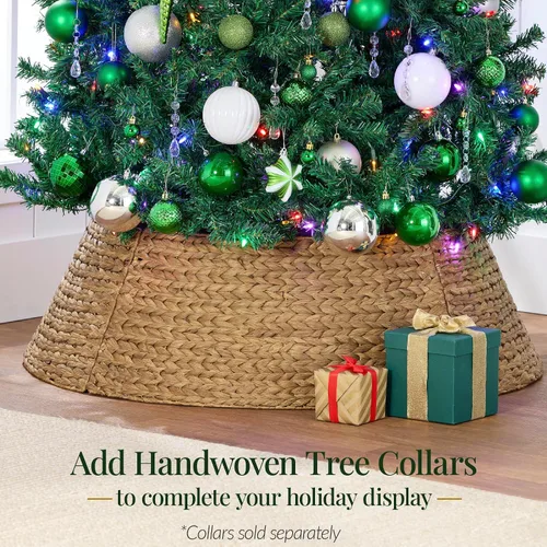 Vista 44 de Best Choice Products Árbol de Navidad azul bebé preiluminado de 6 pies, decoración navideña artificial completa con 947 puntas de rama, 250 luces