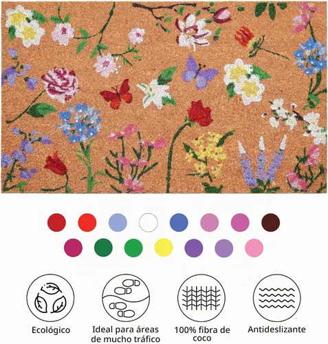 Vista 5 de Calloway Mills Felpudo de jardín con mariposas (17 x 29)