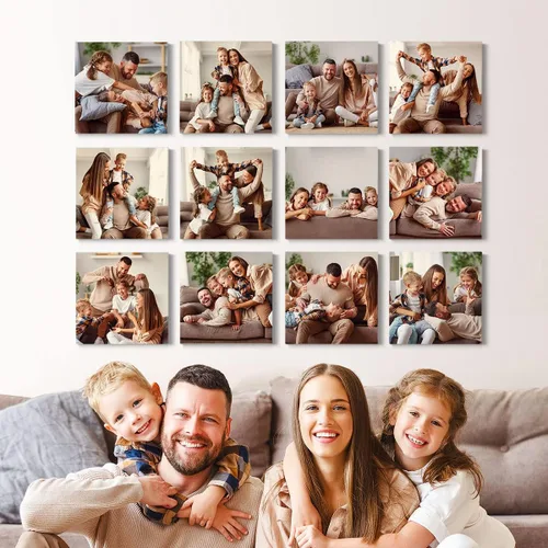 Vista 40 de Renditions Gallery Impresiones fotográficas personalizadas de 8 x 8 con marcos de fotos de madera real. Crea collage de fotos personalizado con Azul