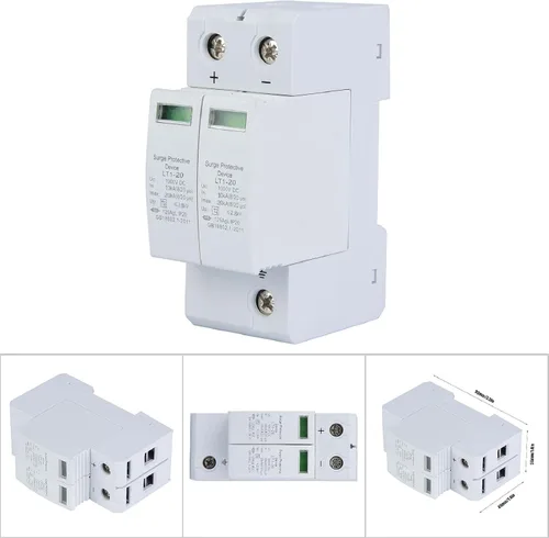 Vista 3 de Pararrayos de baja tensión del protector fotovoltaico de DC del dispositivo de protección 2P (20KA)