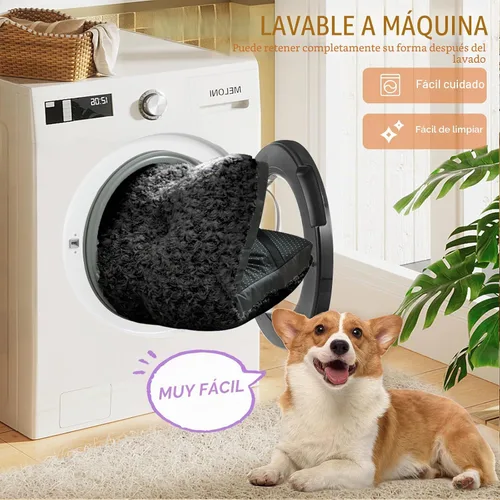 Vista 5 de POCBLUE Camas lavables para perros para jaulas, alfombrilla pequeña de felpa para jaulas, almohadilla antideslizante para jaulas para uso en Negro