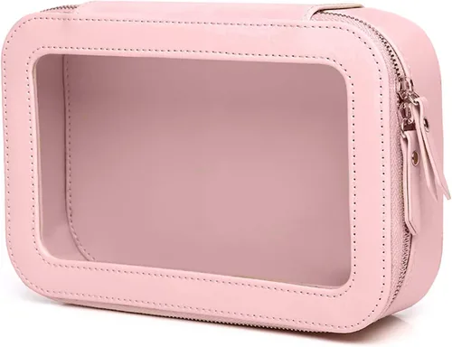 Vista 8 de WMM Bolsa de maquillaje transparente, Negro, Sencillo