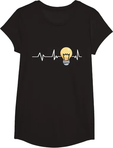 Vista 3 de Bombilla Heartbeat bombilla regalo bombilla bombilla camiseta Negro