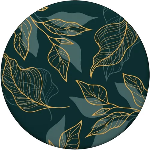 Vista 3 de PopSockets con diseño de hojas de plantas estéticas, botánicos, verdes, PopGrip intercambiable
