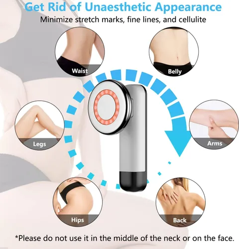 Vista 3 de Masajeador eléctrico para celulitis, masajeador corporal inalámbrico con múltiples modos, adecuado para abdomen, cintura, brazos, piernas y glúteos