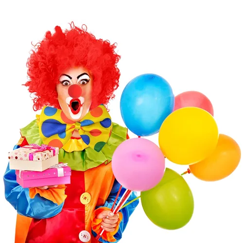 Vista 4 de jiebor Juego de 2 disfraz de payaso rojo, accesorios para la nariz, pajarita, guantes blancos para fiestas de Halloween, carnavales