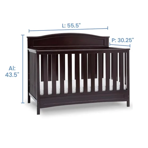 Vista 4 de Delta Children Emery - Cuna convertible 4 en 1 para bebés