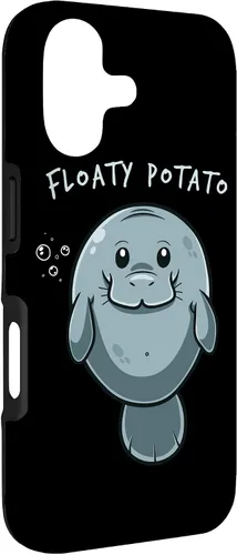 Vista 3 de Flaoty Potato Manatee Funny Manati Manatee Chubby Mermaid Case for iPhone 17