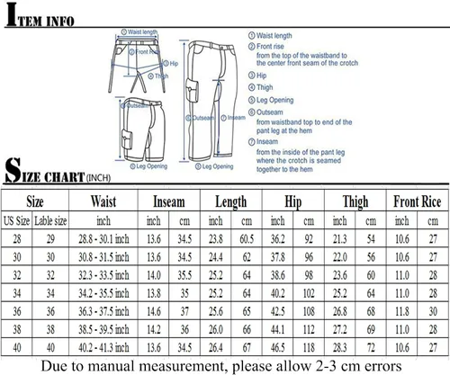 Vista 6 de AOYOG Men's Camo Cargo Shorts Relaxed Fit Multi-Pocket Outdoor Camouflage Cargo Shorts Cotton