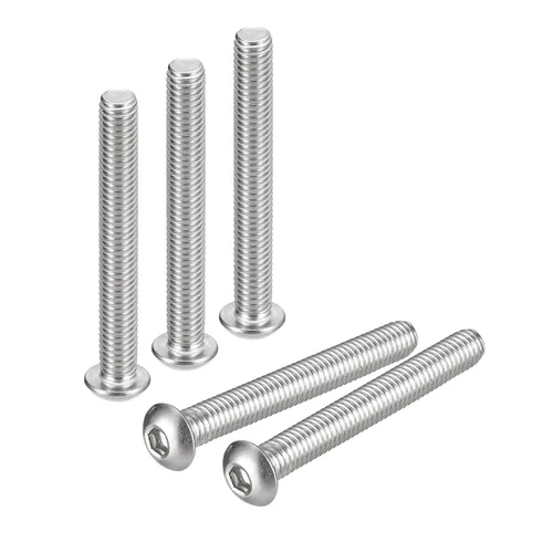 Vista 36 de uxcell Tornillos de cabeza de botón de 1/4-20x1, 25 piezas de tornillos hexagonales de acero inoxidable 304, tornillos de rosca completa