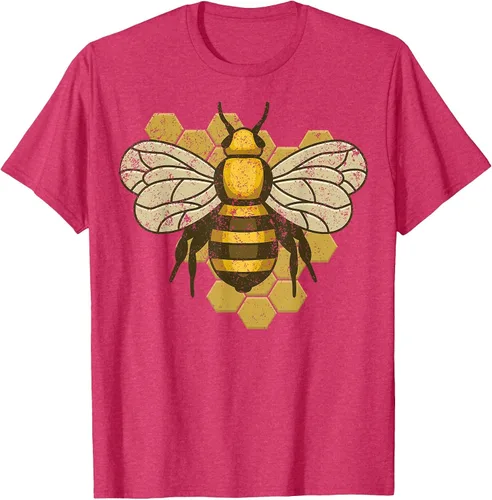 Vista 44 de Retro Beekeeper Beekeeper Honey Bumblebee Vintage Saves Bees T-Shirt Asphalt Grey