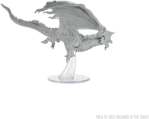 Vista 6 de Las maravillosas miniaturas de D&D Nolzur: Dragón plateado adulto