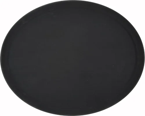 Vista 4 de Winco - Bandeja redonda fácil de sostener, 11 pulgadas, negro mediano