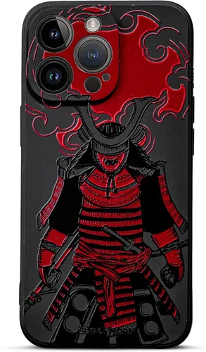 Vista 46 de SIMPLYMDRN Funda delgada para iPhone 12 Pro Max, diseño de guerrero, funda genial para hombres, funda de soldado de combate, delgada y flexible