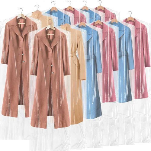 Vista 10 de Patelai - 40 bolsas de ropa para colgar, fundas de plástico transparente