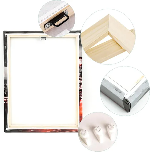 Vista 5 de RnnJoile 3 piezas de arte de pared de peluquería salón de peluquería herramientas de pintura impresiones sobre lienzo negro y rojo accesorios