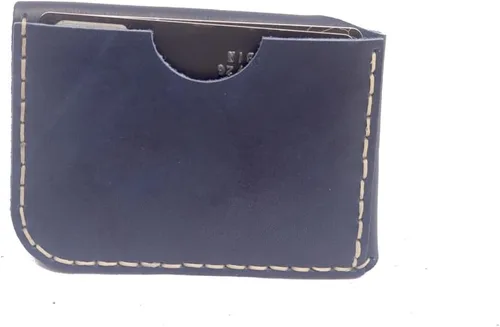 Vista 41 de Leather Card Holder Wallet, Compact Design with Slots for Cards and Cash (light brown)